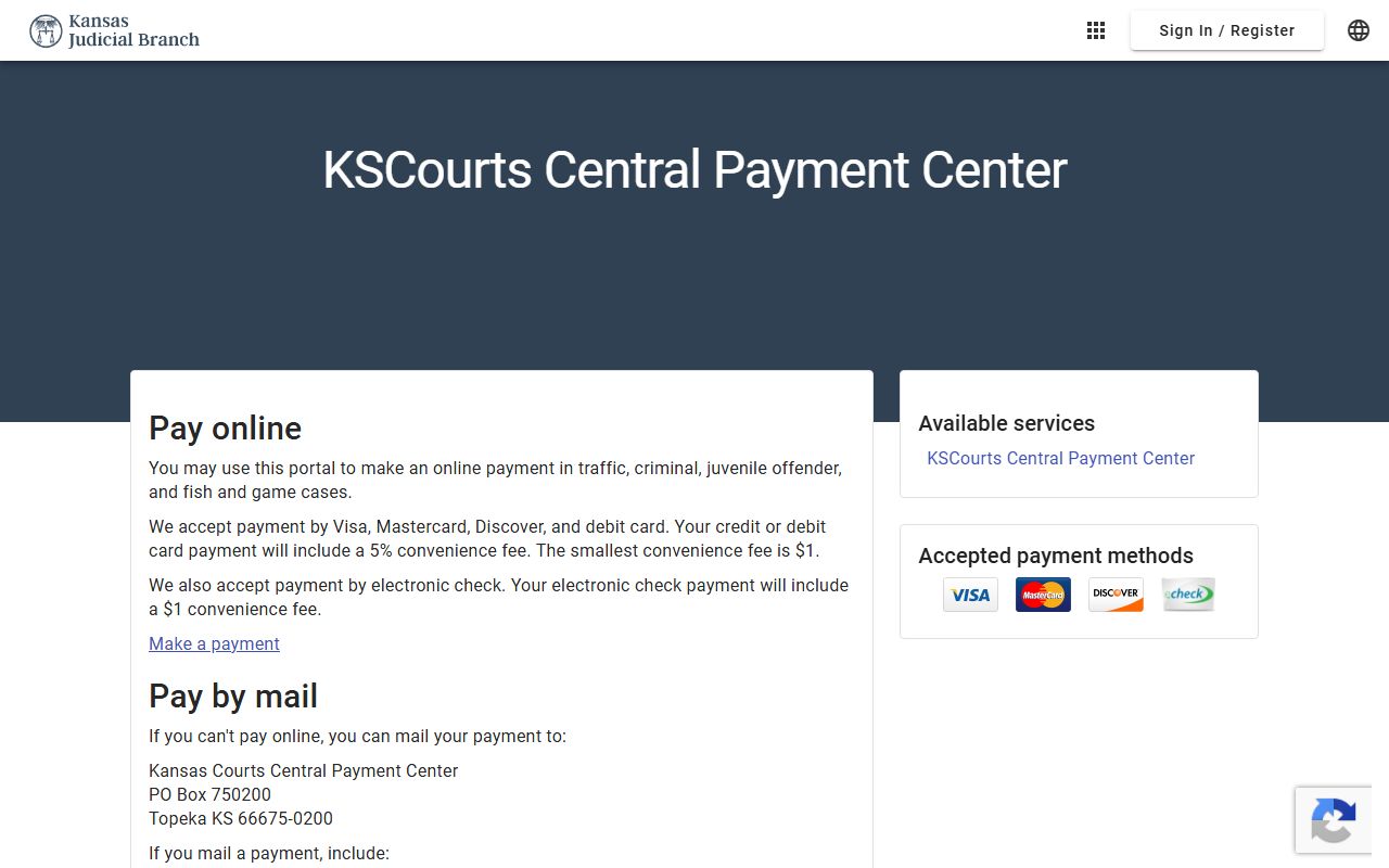 Graham County court dockets KSCourts Central Payment Center