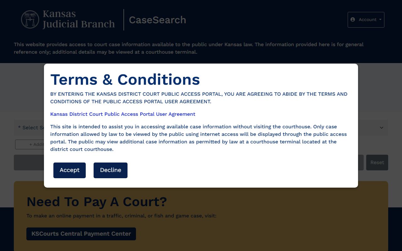 Graham County court records Kansas CaseSearch portal