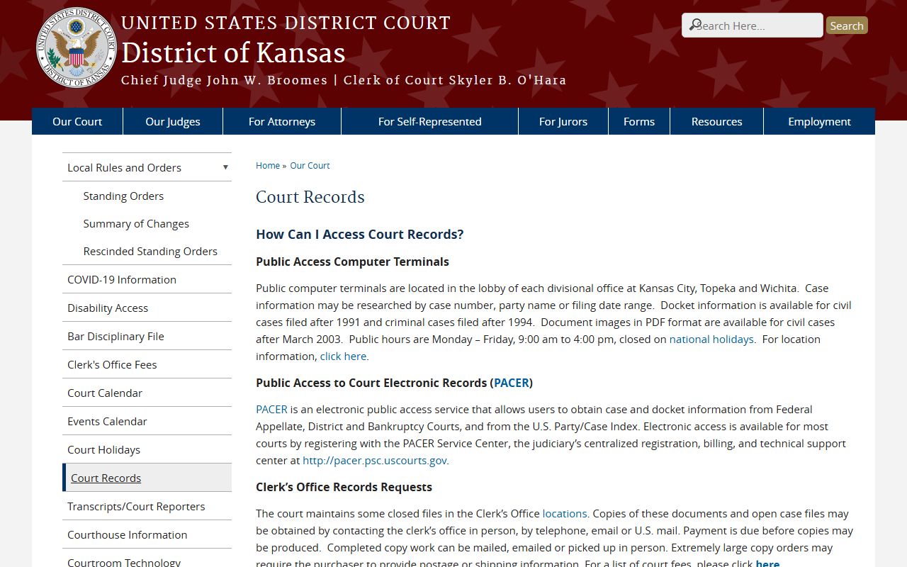 Graham County District Court records and Kansas district court structure