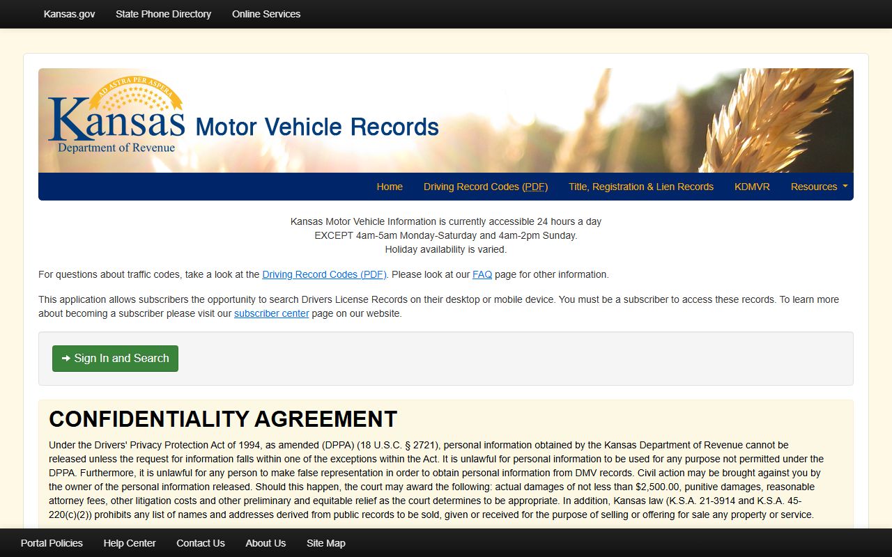 Graham County traffic court records Kansas motor vehicle records portal