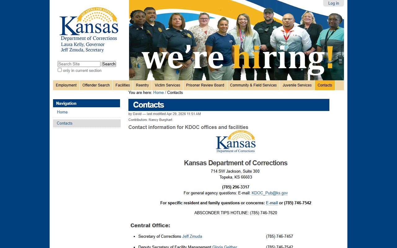 Graham County warrant records KDOC contacts